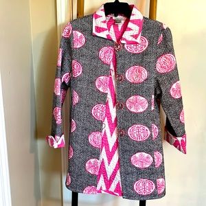 Reversible Cotton Pink/Black Patty Kim Coat